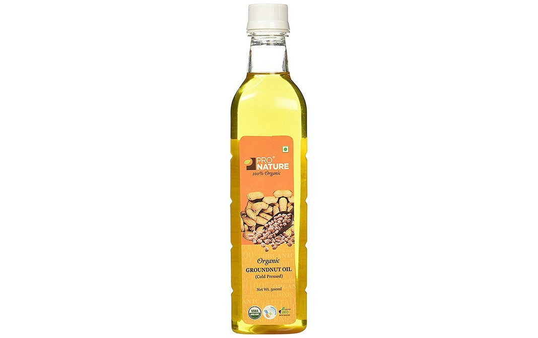 Pro Nature Organic Groundnut Oil    Bottle  500 millilitre